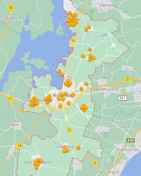 Kortet her viser dig, hvor du altid kan finde skygge i varmen